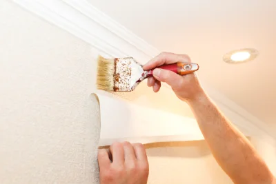 Pose de papier peint à Glandage — revêtements muraux et toiles de verre